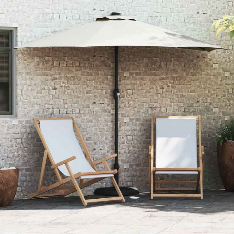 Parasolka ogrodowa piaskowy 294 x 150 x 224 cm Poliester i Stal