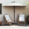 Parasolka ogrodowa piaskowy 294 x 150 x 224 cm Poliester i Stal