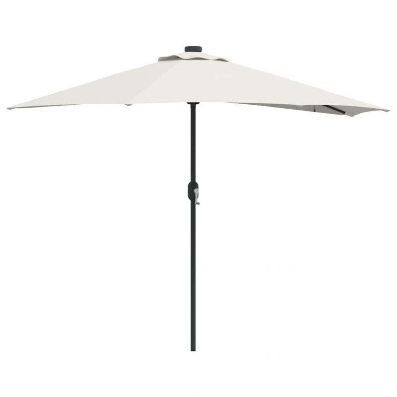 Parasolka ogrodowa piaskowy 294 x 150 x 224 cm Poliester i Stal