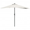 Parasolka ogrodowa piaskowy 294 x 150 x 224 cm Poliester i Stal