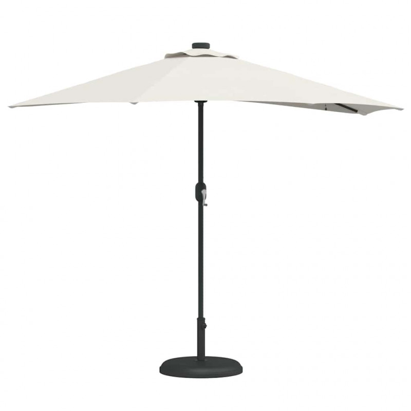 Parasolka ogrodowa piaskowy 294 x 150 x 224 cm Poliester i Stal