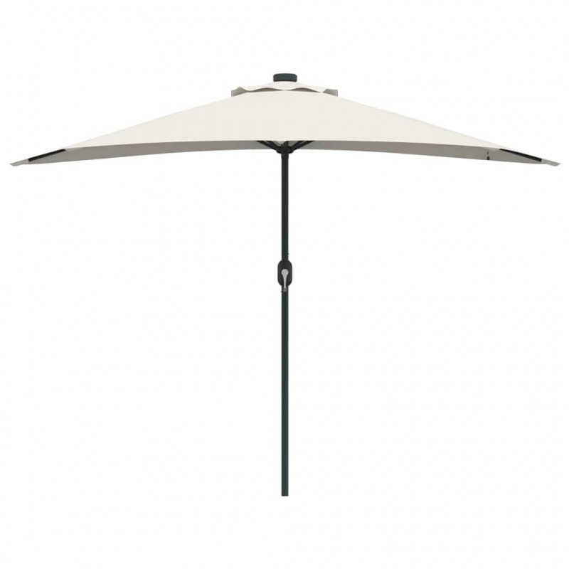 Parasolka ogrodowa piaskowy 294 x 150 x 224 cm Poliester i Stal