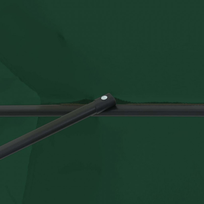 Parasolka ogrodowa Zielony 394 x 394 x 248 cm Poliester i Stal