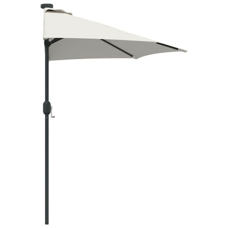 Parasolka ogrodowa piaskowy 294 x 150 x 224 cm Poliester i Stal
