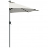 Parasolka ogrodowa piaskowy 294 x 150 x 224 cm Poliester i Stal
