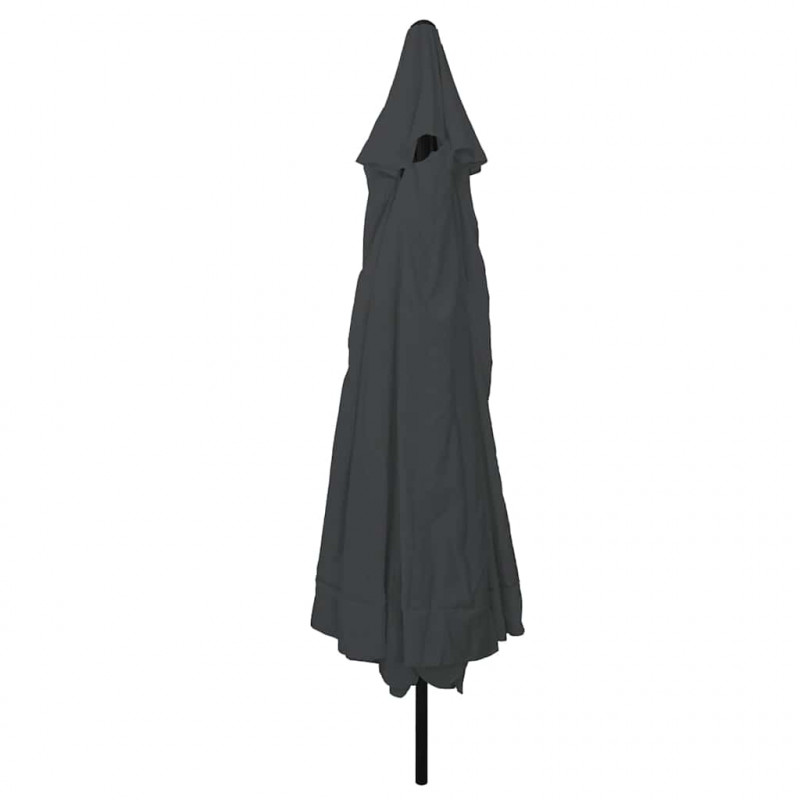 Parasolka ogrodowa Antracyt 394 x 394 x 248 cm Poliester i Stal