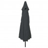 Parasolka ogrodowa Antracyt 394 x 394 x 248 cm Poliester i Stal