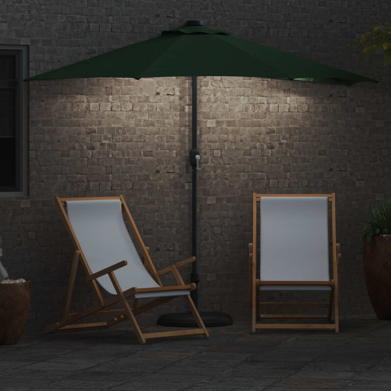 Parasolka ogrodowa Zielony 294 x 150 x 224 cm Poliester i Stal