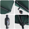 Parasolka ogrodowa Zielony 294 x 150 x 224 cm Poliester i Stal
