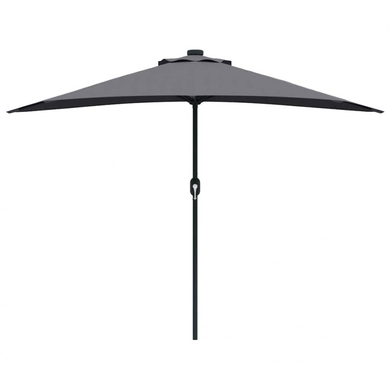 Parasolka ogrodowa Antracyt 294 x 150 x 224 cm Poliester i Stal