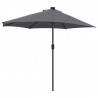 Parasolka ogrodowa Antracyt 294 x 150 x 224 cm Poliester i Stal