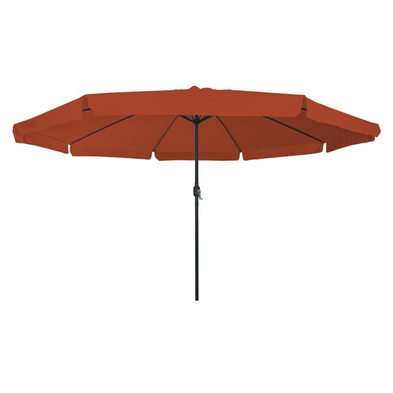 Parasolka ogrodowa terakota 394 x 394 x 248 cm Poliester i Stal