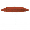 Parasolka ogrodowa terakota 394 x 394 x 248 cm Poliester i Stal