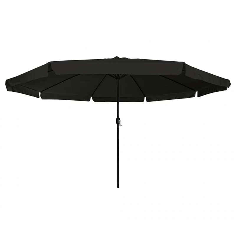 Parasolka ogrodowa Czarny 394 x 394 x 248 cm Poliester i Stal