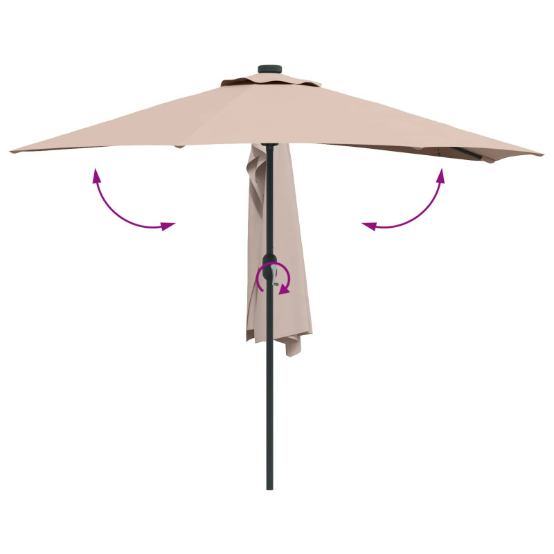 Parasolka ogrodowa Ciemnoszary 294 x 150 x 224 cm