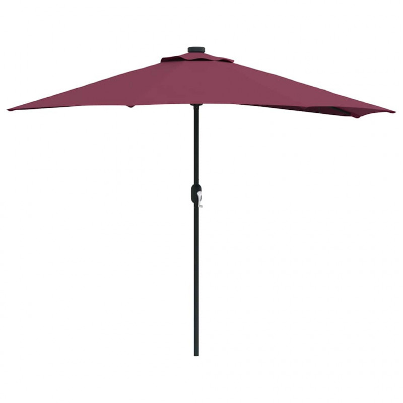 Parasolka ogrodowa Bordeaux Czerwony 294 x 150 x 224 cm