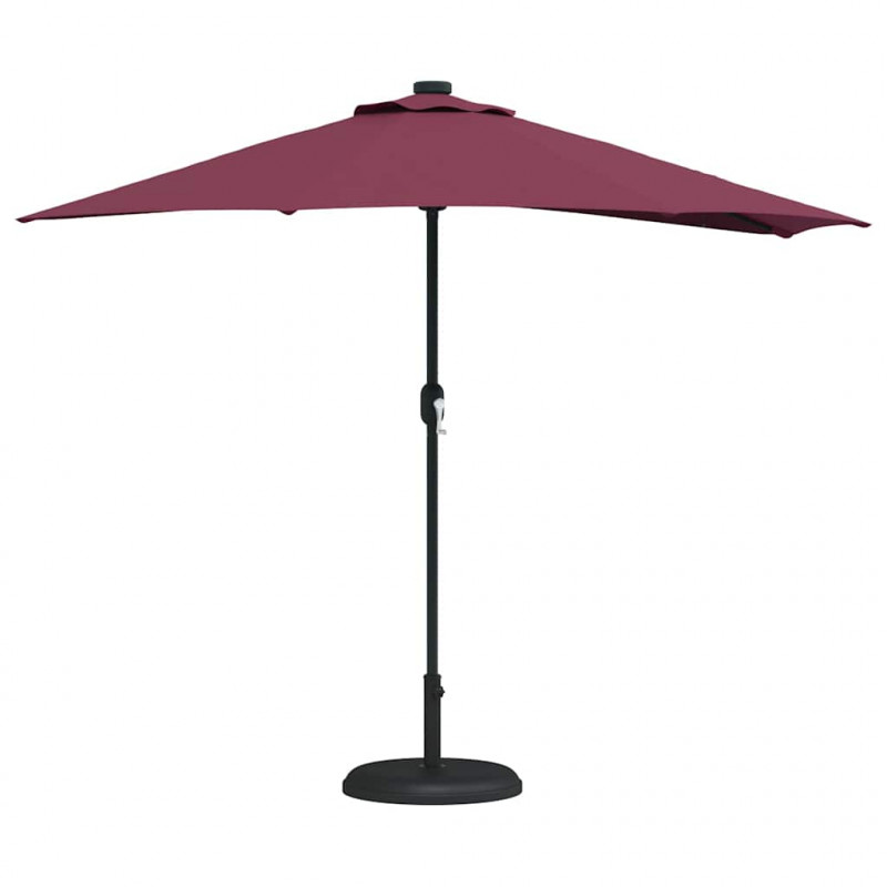 Parasolka ogrodowa Bordeaux Czerwony 294 x 150 x 224 cm