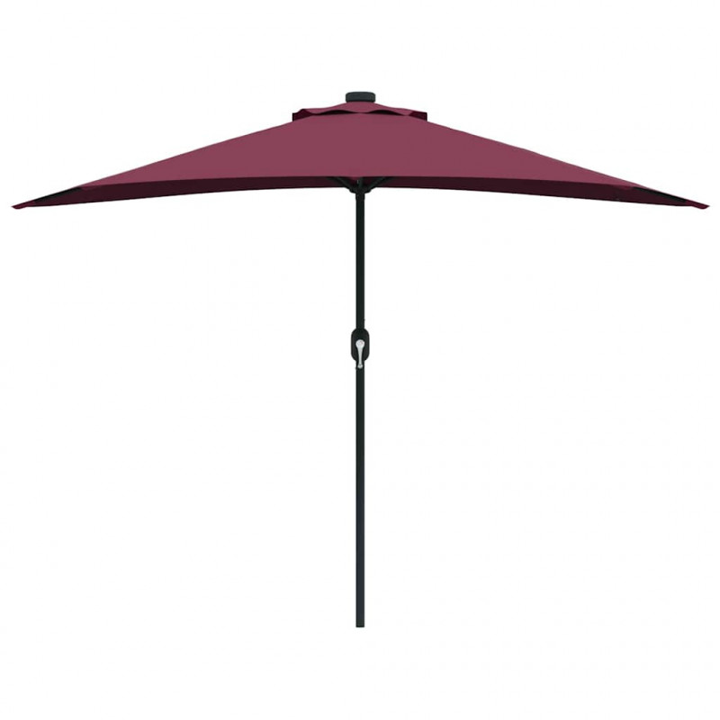 Parasolka ogrodowa Bordeaux Czerwony 294 x 150 x 224 cm
