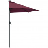 Parasolka ogrodowa Bordeaux Czerwony 294 x 150 x 224 cm