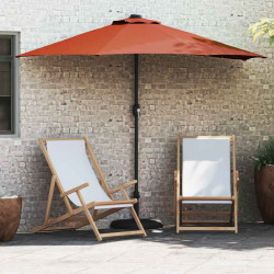 Parasolka ogrodowa terakota 294 x 150 x 224 cm Poliester i Stal