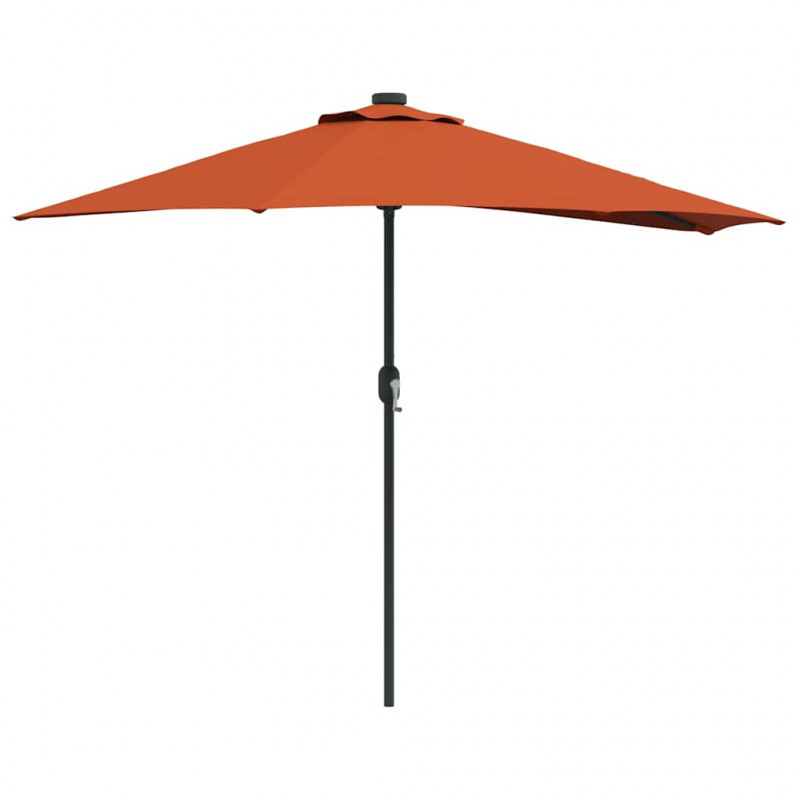 Parasolka ogrodowa terakota 294 x 150 x 224 cm Poliester i Stal