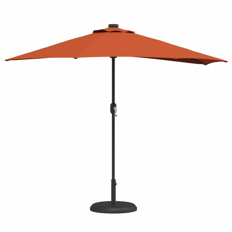Parasolka ogrodowa terakota 294 x 150 x 224 cm Poliester i Stal