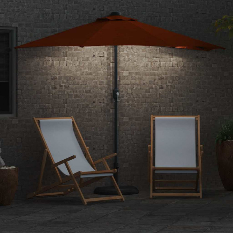 Parasolka ogrodowa terakota 294 x 150 x 224 cm Poliester i Stal