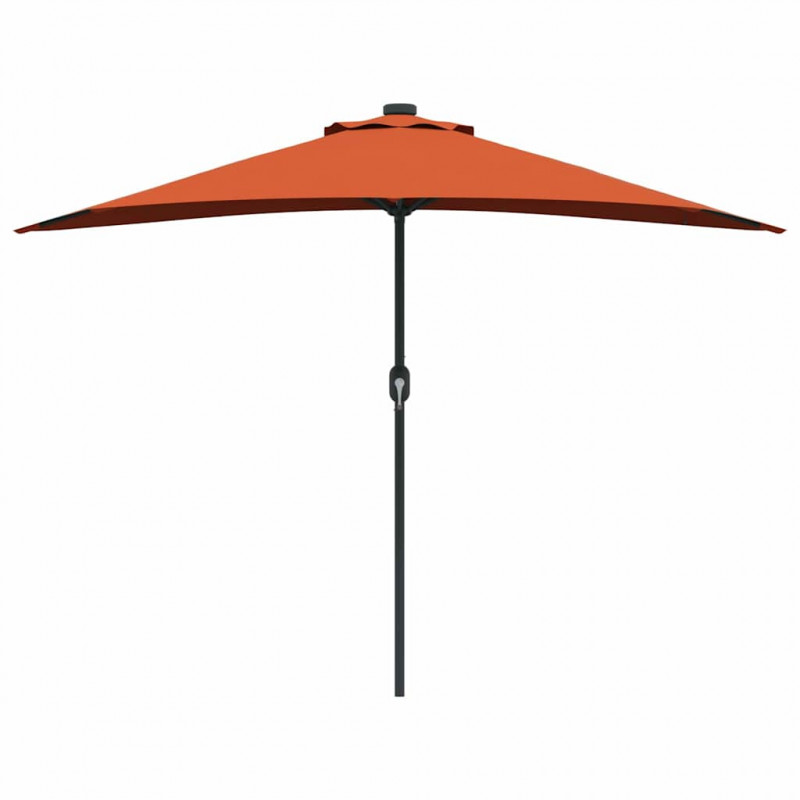 Parasolka ogrodowa terakota 294 x 150 x 224 cm Poliester i Stal