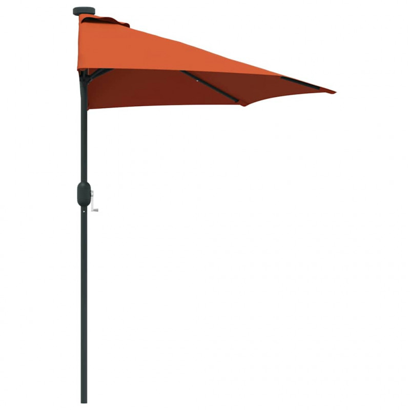 Parasolka ogrodowa terakota 294 x 150 x 224 cm Poliester i Stal