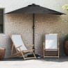 Parasolka ogrodowa Czarny 294 x 150 x 224 cm Poliester i Stal