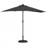 Parasolka ogrodowa Czarny 294 x 150 x 224 cm Poliester i Stal