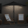 Parasolka ogrodowa Czarny 294 x 150 x 224 cm Poliester i Stal
