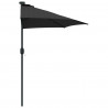 Parasolka ogrodowa Czarny 294 x 150 x 224 cm Poliester i Stal