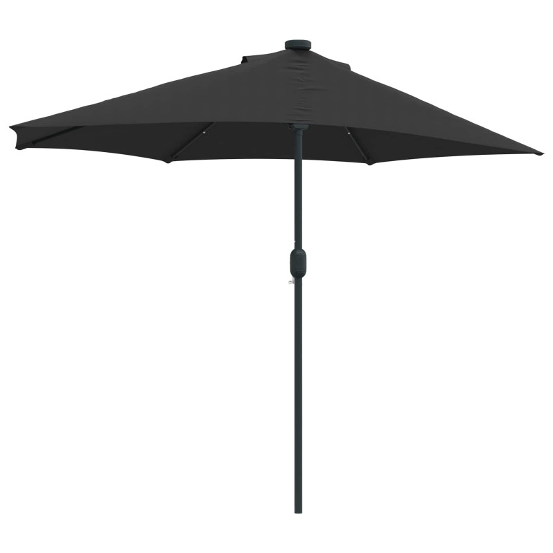 Parasolka ogrodowa Czarny 294 x 150 x 224 cm Poliester i Stal