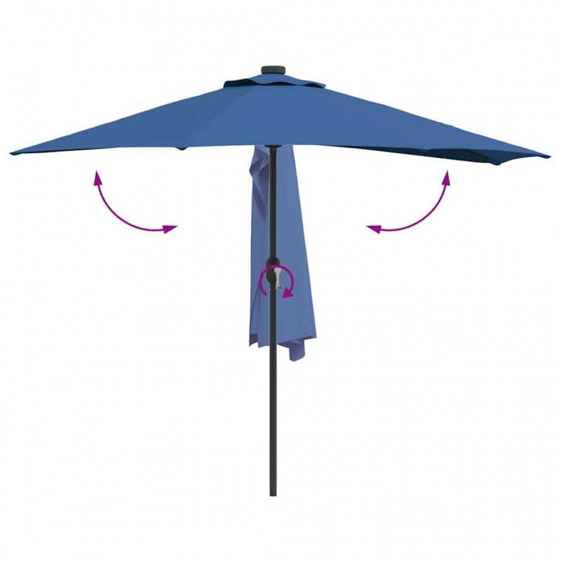 Parasolka ogrodowa Niebieski azur 294 x 150 x 224 cm