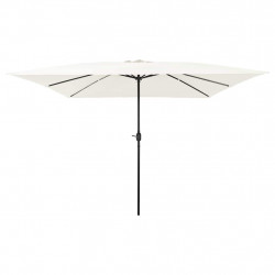 Parasolka ogrodowa piaskowy 295 x 295 x 245 cm Poliester i Stal