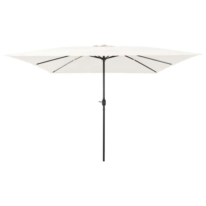 Parasolka ogrodowa piaskowy 295 x 295 x 245 cm Poliester i Stal