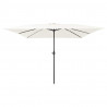 Parasolka ogrodowa piaskowy 295 x 295 x 245 cm Poliester i Stal