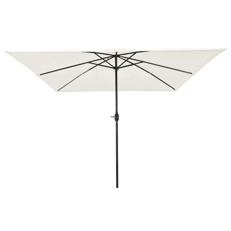 Parasolka ogrodowa piaskowy 295 x 295 x 245 cm Poliester i Stal