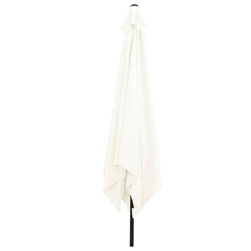Parasolka ogrodowa piaskowy 295 x 295 x 245 cm Poliester i Stal
