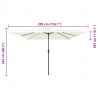 Parasolka ogrodowa piaskowy 295 x 295 x 245 cm Poliester i Stal