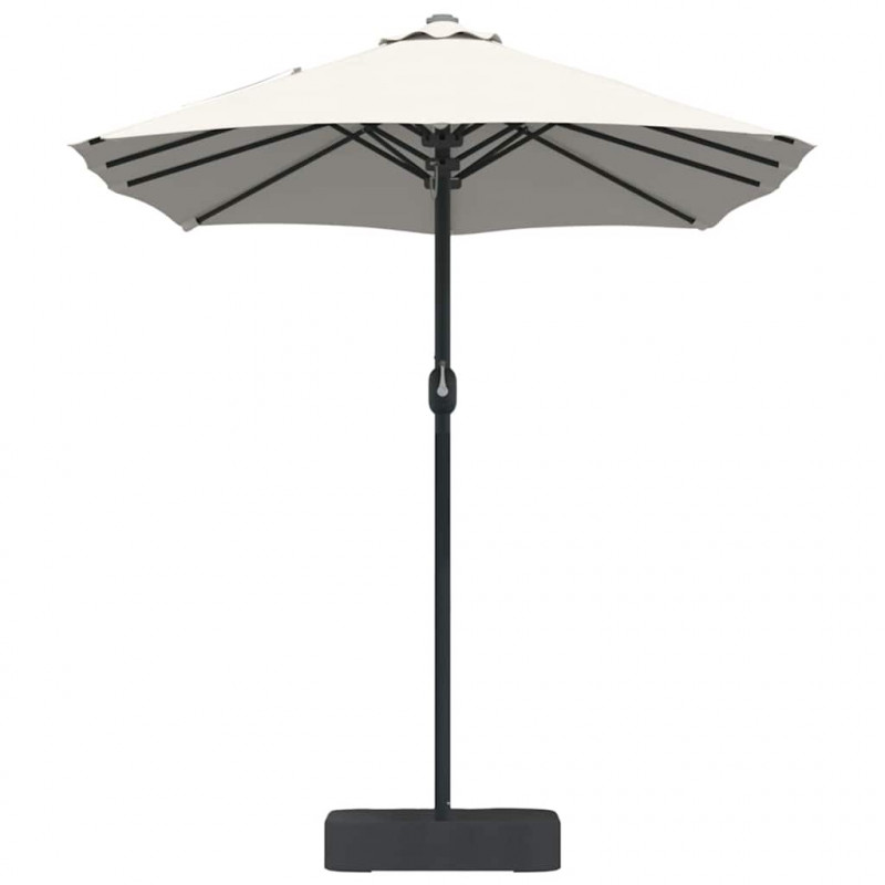 Parasolka ogrodowa piaskowy 385 x 209 x 244 cm Poliester i Stal