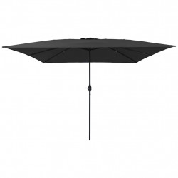 Parasolka ogrodowa Antracyt 295 x 295 x 245 cm Poliester i Stal