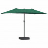 Parasolka ogrodowa Zielony 385 x 209 x 244 cm Poliester i Stal