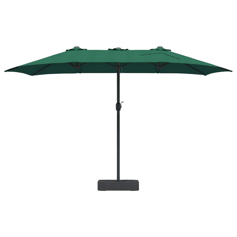 Parasolka ogrodowa Zielony 385 x 209 x 244 cm Poliester i Stal