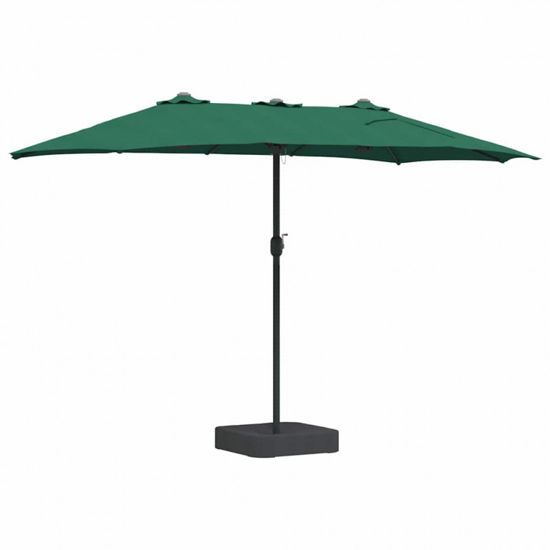 Parasolka ogrodowa Zielony 385 x 209 x 244 cm Poliester i Stal