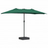 Parasolka ogrodowa Zielony 385 x 209 x 244 cm Poliester i Stal