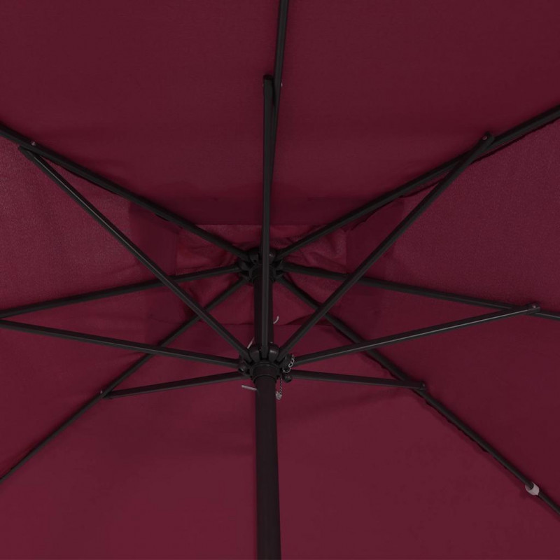 Parasolka ogrodowa Bordeaux Czerwony 295 x 295 x 245 cm