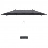 Parasolka ogrodowa Antracyt 385 x 209 x 244 cm Poliester i Stal