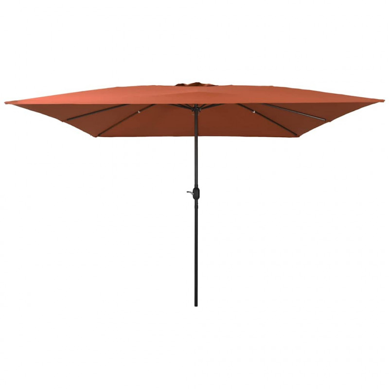 Parasolka ogrodowa terakota 295 x 295 x 245 cm Poliester i Stal